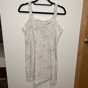 Urban Outfitters White & Black Dot Mini Dress, Size Medium